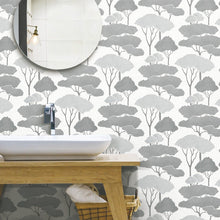 Load image into Gallery viewer, Umbrella Pines Peel + Stick Wallpaper