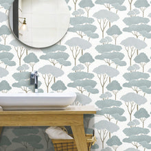 Load image into Gallery viewer, Umbrella Pines Peel + Stick Wallpaper