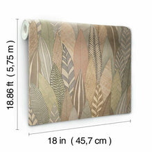 Load image into Gallery viewer, Fern & Feathers Peel + Stick Wallpaper