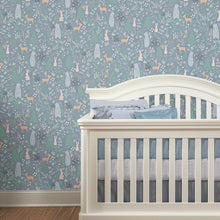 Load image into Gallery viewer, Spring Forest Pals Peel + Stick Wallpaper