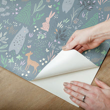 Load image into Gallery viewer, Spring Forest Pals Peel + Stick Wallpaper
