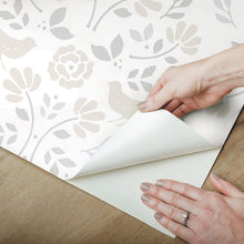 Load image into Gallery viewer, Rose Lindo Woodland Peel + Stick Wallpaper