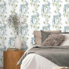 Load image into Gallery viewer, Nouveaux Wisteria Peel + Stick Wallpaper