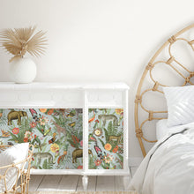 Load image into Gallery viewer, Tropical Zoo Peel + Stick Wallpaper