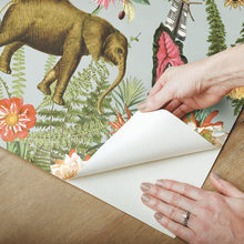 Load image into Gallery viewer, Tropical Zoo Peel + Stick Wallpaper