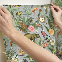 Load image into Gallery viewer, Tropical Zoo Peel + Stick Wallpaper