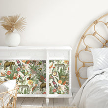 Load image into Gallery viewer, Tropical Zoo Peel + Stick Wallpaper