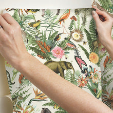 Load image into Gallery viewer, Tropical Zoo Peel + Stick Wallpaper