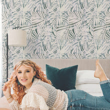 Load image into Gallery viewer, Mr. Kate Cubism Palm Peel + Stick Wallpaper