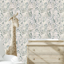 Load image into Gallery viewer, Mr. Kate Cubism Palm Peel + Stick Wallpaper