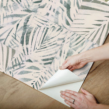 Load image into Gallery viewer, Mr. Kate Cubism Palm Peel + Stick Wallpaper