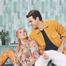 Load image into Gallery viewer, Mr. Kate Watercolor Glass Peel + Stick Wallpaper