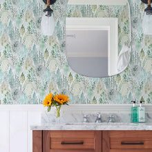 Load image into Gallery viewer, Watercolor Tree Mosaic Peel + Stick Wallpaper