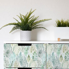 Load image into Gallery viewer, Watercolor Tree Mosaic Peel + Stick Wallpaper