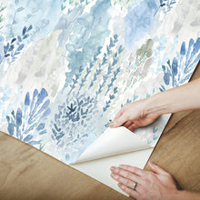 Load image into Gallery viewer, Watercolor Tree Mosaic Peel + Stick Wallpaper