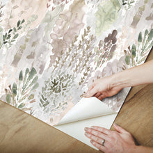 Load image into Gallery viewer, Watercolor Tree Mosaic Peel + Stick Wallpaper