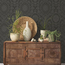 Load image into Gallery viewer, Boho Baroque Damask Peel + Stick Wallpaper