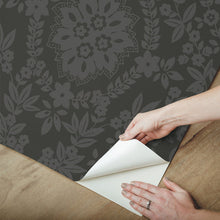 Load image into Gallery viewer, Boho Baroque Damask Peel + Stick Wallpaper