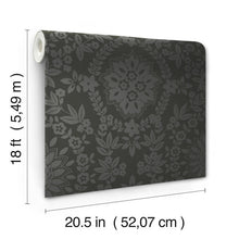 Load image into Gallery viewer, Boho Baroque Damask Peel + Stick Wallpaper