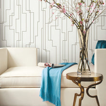 Load image into Gallery viewer, Geometric Circuits Peel + Stick Wallpaper