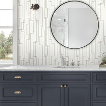 Load image into Gallery viewer, Geometric Circuits Peel + Stick Wallpaper