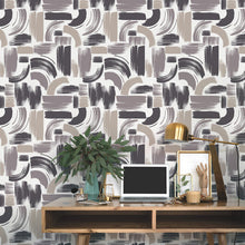 Load image into Gallery viewer, Modern Brushstrokes Peel + Stick Wallpaper