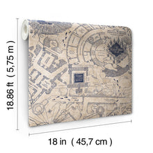 Load image into Gallery viewer, Harry Potter Marauder's Map Peel + Stick Wallpaper