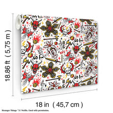 Load image into Gallery viewer, Stranger Things "Hellfire Club" Peel + Stick Wallpaper