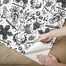 Load image into Gallery viewer, Stranger Things "Hellfire Club" Peel + Stick Wallpaper