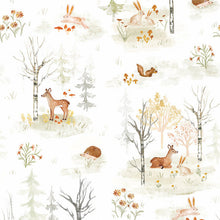Load image into Gallery viewer, Clara Jean Woodland Scene Peel + Stick Wallpaper