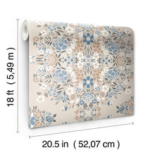 Load image into Gallery viewer, Medallion Floral Peel + Stick Wallpaper