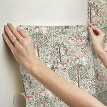 Load image into Gallery viewer, Clara Jean Folklore Forest Peel + Stick Wallpaper