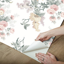 Load image into Gallery viewer, Waverly Emma's Garden Peel + Stick Wallpaper