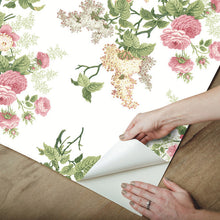 Load image into Gallery viewer, Waverly Emma's Garden Peel + Stick Wallpaper