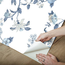 Load image into Gallery viewer, Waverly Graceful Garden Trail Peel + Stick Wallpaper