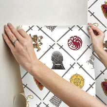 Load image into Gallery viewer, Game of Thrones Sigils Peel + Stick Wallpaper