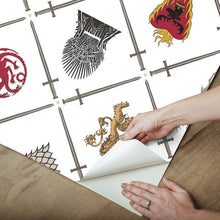 Load image into Gallery viewer, Game of Thrones Sigils Peel + Stick Wallpaper