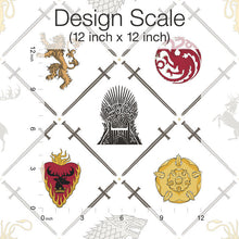 Load image into Gallery viewer, Game of Thrones Sigils Peel + Stick Wallpaper