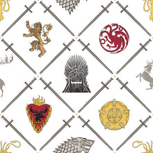 Load image into Gallery viewer, Game of Thrones Sigils Peel + Stick Wallpaper