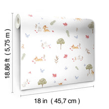 Load image into Gallery viewer, Bambi Watercolor Peel + Stick Wallpaper