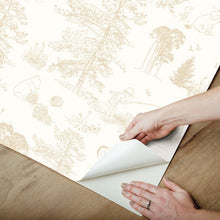 Load image into Gallery viewer, Winnie the Pool Toile Peel + Stick Wallpaper