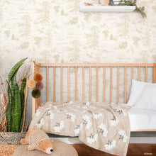Load image into Gallery viewer, Winnie the Pool Toile Peel + Stick Wallpaper