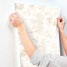 Load image into Gallery viewer, Winnie the Pool Toile Peel + Stick Wallpaper