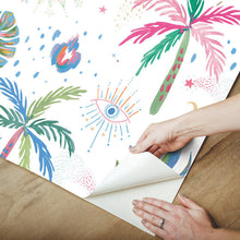 Load image into Gallery viewer, EttaVee Nuit Tropicale Peel + Stick Wallpaper