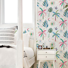 Load image into Gallery viewer, EttaVee Nuit Tropicale Peel + Stick Wallpaper