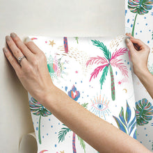 Load image into Gallery viewer, EttaVee Nuit Tropicale Peel + Stick Wallpaper