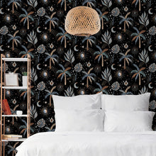 Load image into Gallery viewer, EttaVee Nuit Tropicale Peel + Stick Wallpaper