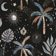 Load image into Gallery viewer, EttaVee Nuit Tropicale Peel + Stick Wallpaper