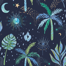 Load image into Gallery viewer, EttaVee Nuit Tropicale Peel + Stick Wallpaper