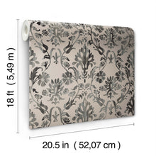 Load image into Gallery viewer, Blooming Damask Peel + Stick Wallpaper